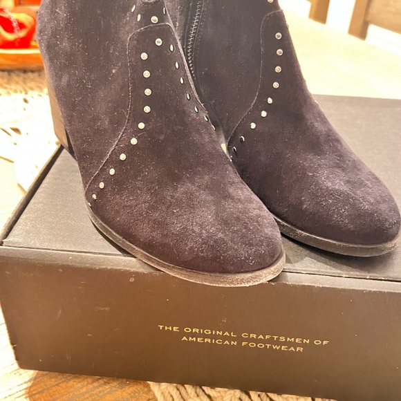 Frye Nora Stud Zip Short Boot Black Suede. Worn once. Box included! - Picture 6 of 8